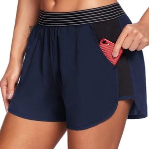  Women's Active Athletic Shorts with Brief Elastic